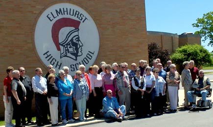 Group picture outside Elmhurst High