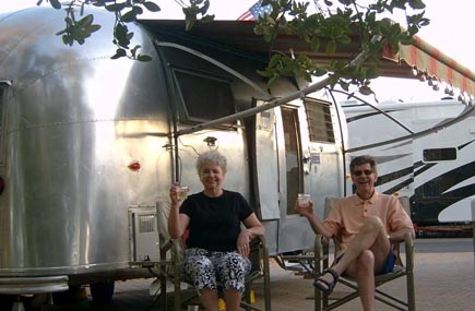 Maurie and Betsy (Engelman) Allen
with their 1962 Airstream on Anna Maria Island