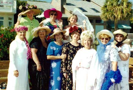 Hilton Head 2000
left to right
Jude (Stark) Cline, Kaye Lynne (Snider) Carpenter, Linda (Kreischer) Beaman, Billie (Blush) Stewart
Addie (Bond) Krueger, Susie (Christie) Crowley, Donna (Anglin) Burgan,
Gelaine (Listenberger) Smock, Karen (Dehner) Purkiser, Betsy (Cochran) Ormiston