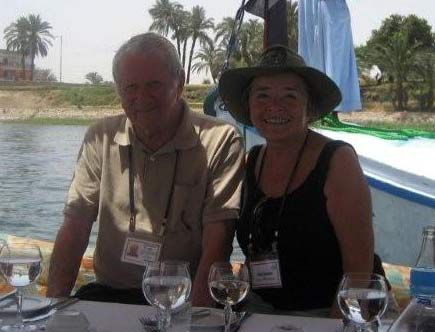 Jim and Linda (Kreischer)Beaman on the Nile River in Cairo, Egypt
